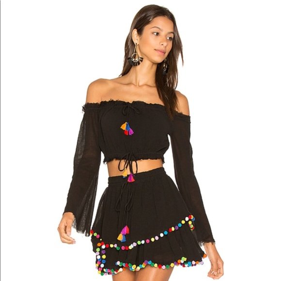 MAJORELLE Tops - Majorelle Calypso Crop Top in Black M